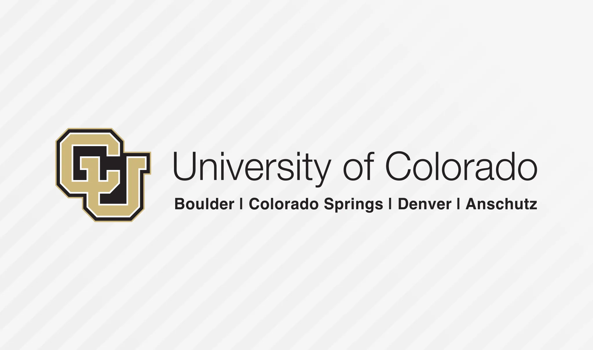 CU interlocked logo that reads "University of Colorado - Boulder, Colorado Springs, Denver, Anshutz"